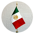 Venta de bandera de México para escritorio bordada